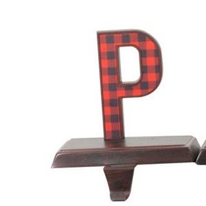 Buffalo Plaid “P” Christmas Stocking Holder